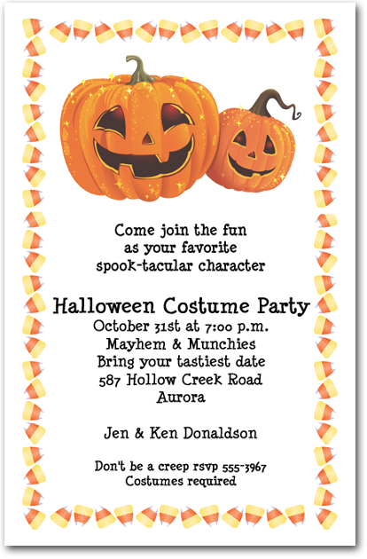 Magic Pumpkins Halloween Invitations