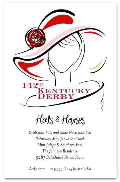 Dressed Derby Party Invitations, Horse Racing Invitations