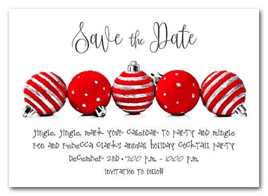 Christmas Party Save The Date Template Card Template