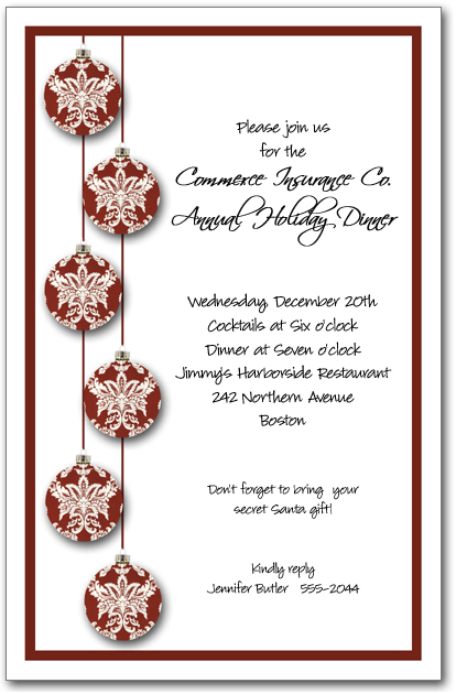 office christmas party invitation wording