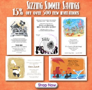 Sizziling Summer Savings on Over 500 New Invitations