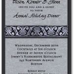 Corporate Party Invitation-Silver and Black