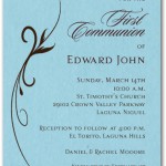 Flourish Boys First Communion Invitation