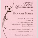 Flourish Girls First Communion Invitation