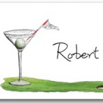 19th Hole Martini Note Card