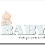 Baby Boy Folded Note Card