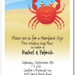 Red Crab on the Shore Invitation