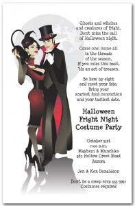 Sinister Couple Halloween Invitations