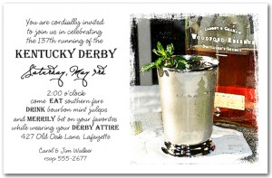 Bourbon Mint Juleps Kentucky Derby Invitations