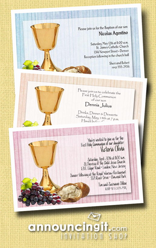 First Communion Invitations And Party Activities