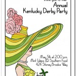 Derby Day Mint Julep and Hat Lady Kentucky Derby Party Invitations