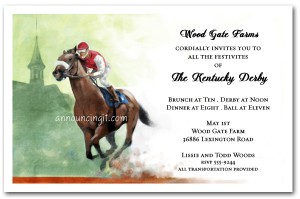 Front Runner Kentucky Derby Party Invitations