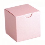 Shimmery Pink Party Favor Boxes – 2 inch square