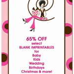 65% off Select Blank Stock Invitation Imprintables