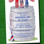 Patriotic 4th of July Beer Keg Party Invitations at Announcingit.com