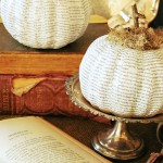 Book Page White Autumn Pumpkins