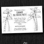 Newport Chic Palms All   White Party Invitations