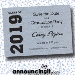 Shimmery Graduation Party Save the Date Cards