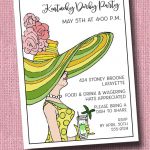 Derby Day Lady and Mint Julep Kentucky Derby Party Invitations and Mint Julep Recipes