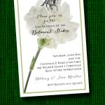 White Carnation Belmont Stakes Party Invitations | Announcingit.com