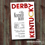 Roses and Horse Shoe Kentucky Derby Party Invitations