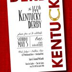 Roses and Horse Shoe Kentucky Derby Party Invitations