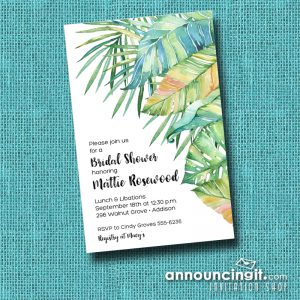 Tropical Leaves Party Invitations