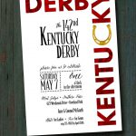 Roses and Horse Shoe Kentucky Derby Party Invitations