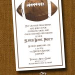 Brown Grunge Football Super Bowl Party Invitations