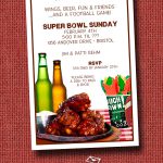 Buffalo Chicken Wings Super Bowl Party Invitations