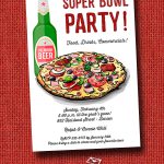 Pizza and Beer Super Bowl Party Invitations