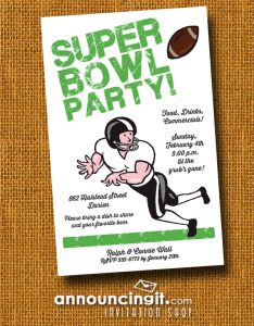 Wide Receiver Super Bowl Party Invitations at Announcingit.com