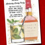 Bourbon Bottle and Mint Julep Kentucky Derby Party Invitations | See the entire collection at Announcingit.com