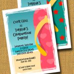 Flip Flops on the Beach Graduation Party Invitations at Announcingit.com