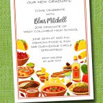 Mexican Fiesta Buffet Graduation Party Invitations at Announcingit.com