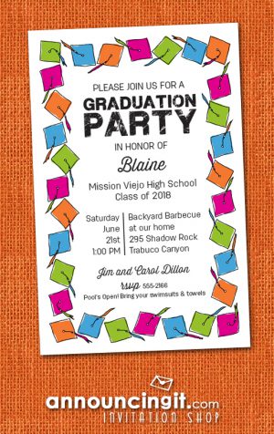 Graduation Hats Party Invitations and Announcements | AnnouncingIt.com Blog