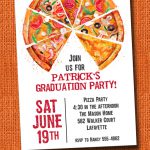 Pizza Pie Slices Graduation Party Invitations at Announcingit.com