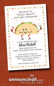 Taco Bout Fiesta Graduation Party Invitations at Announcingit.com