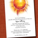 Tropical Sunset on Water Graduation Party Invitations at Announcingit.com