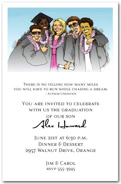 Fun Group Graduation Party Invitation