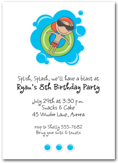 PERSONALISED BOYS SWIMMING BIRTHDAY PARTY INVITE INVITES INVITATION CARDS Feste Besondere 