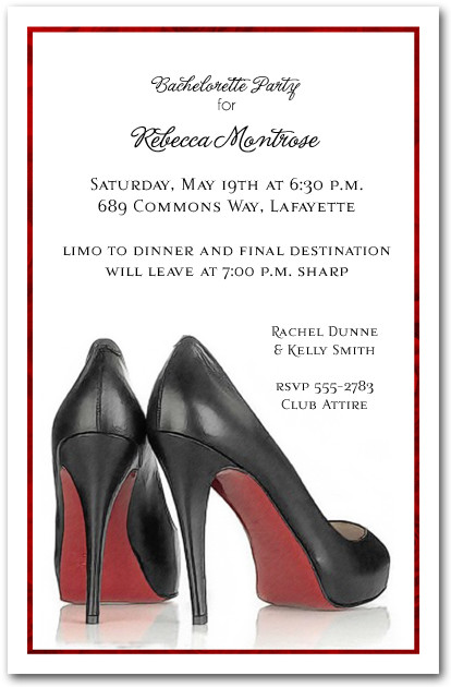 Red Heels Party Invitations