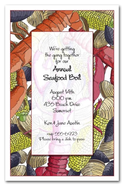 Clambake Invitation Wording 1