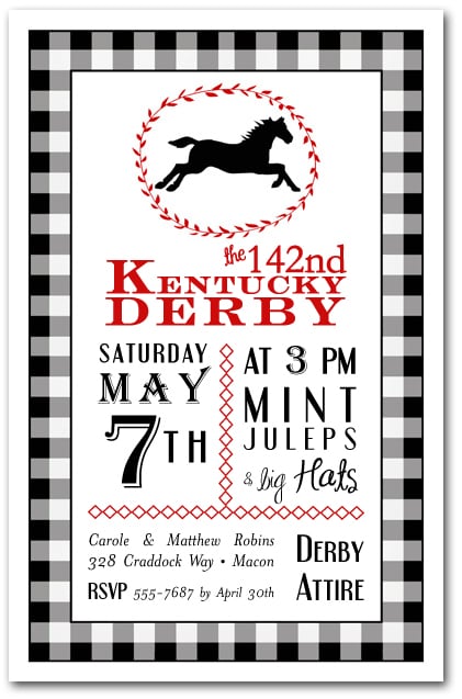 Derby Party Invitations 7