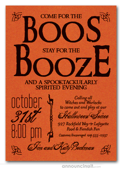 Boos And Booze Invitations 3