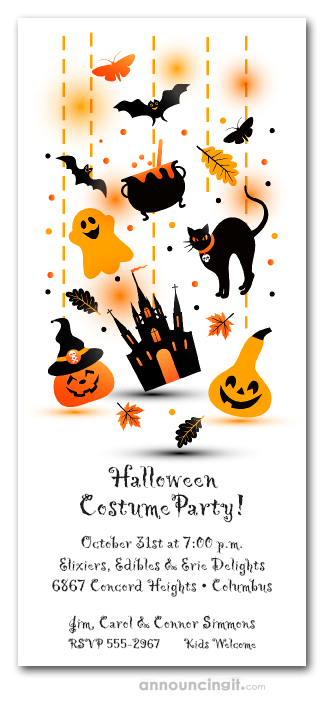 Haunted Castle Halloween Party Invitations