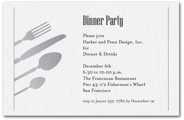 contoh invitation card dinner