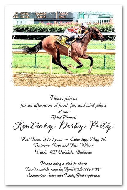 Horse Racing Party Invitations 8