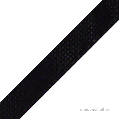 Pre-Cut Black Ribbon 5/8 x 10