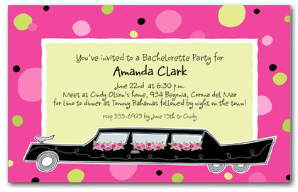 Limo Party Invitations 8